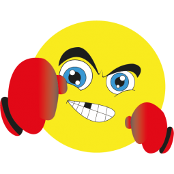 Sticker Smiley Boxeur