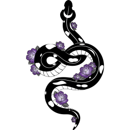 Sticker Serpent aux fleurs