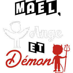 Sticker Ange et Démon avec prénom