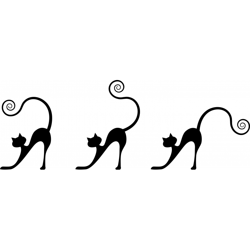 Sticker Chat Qui Marche Silhouette Adhesive Deco Feline Sticker Chat Qui Marche Silhouette Adhesive Deco Feline