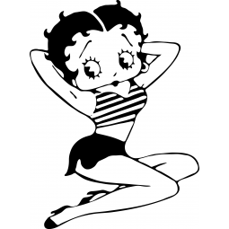 Sticker Betty Boop en marinière
