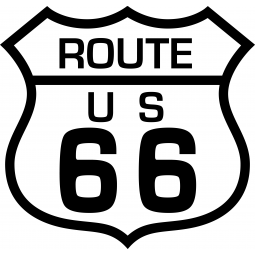 Sticker Route 66 FLUO